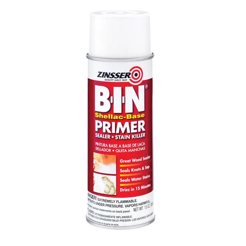 Zinsser B-I-N White Shellac-Based Primer and Sealer 13 oz Pack 6 Fast Drying