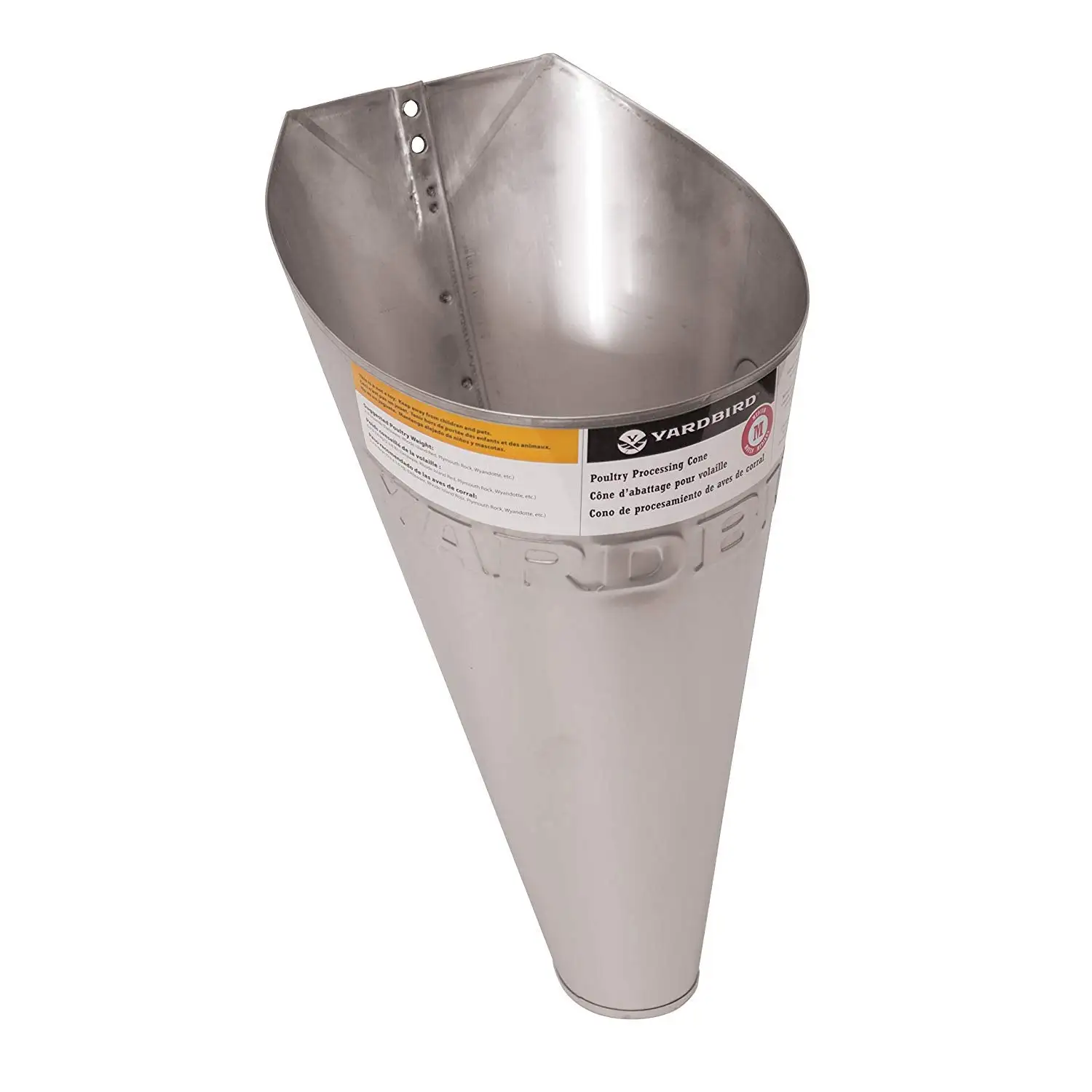 Yardbird 28276 Medium Stainless Steel Poultry Processing Restraining Cone