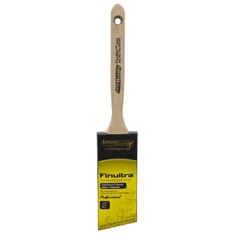 ArroWorthy Stainless Steel Ferrule & 2 Inch Polyester Blend Bristle Paint Brush Pack 12