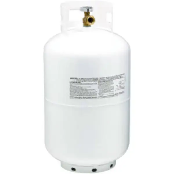 Manchester Tank 1160TC-5 Vertical ACME/OPD Propane Gas Cylinder 30 Lb White Outdoor Use