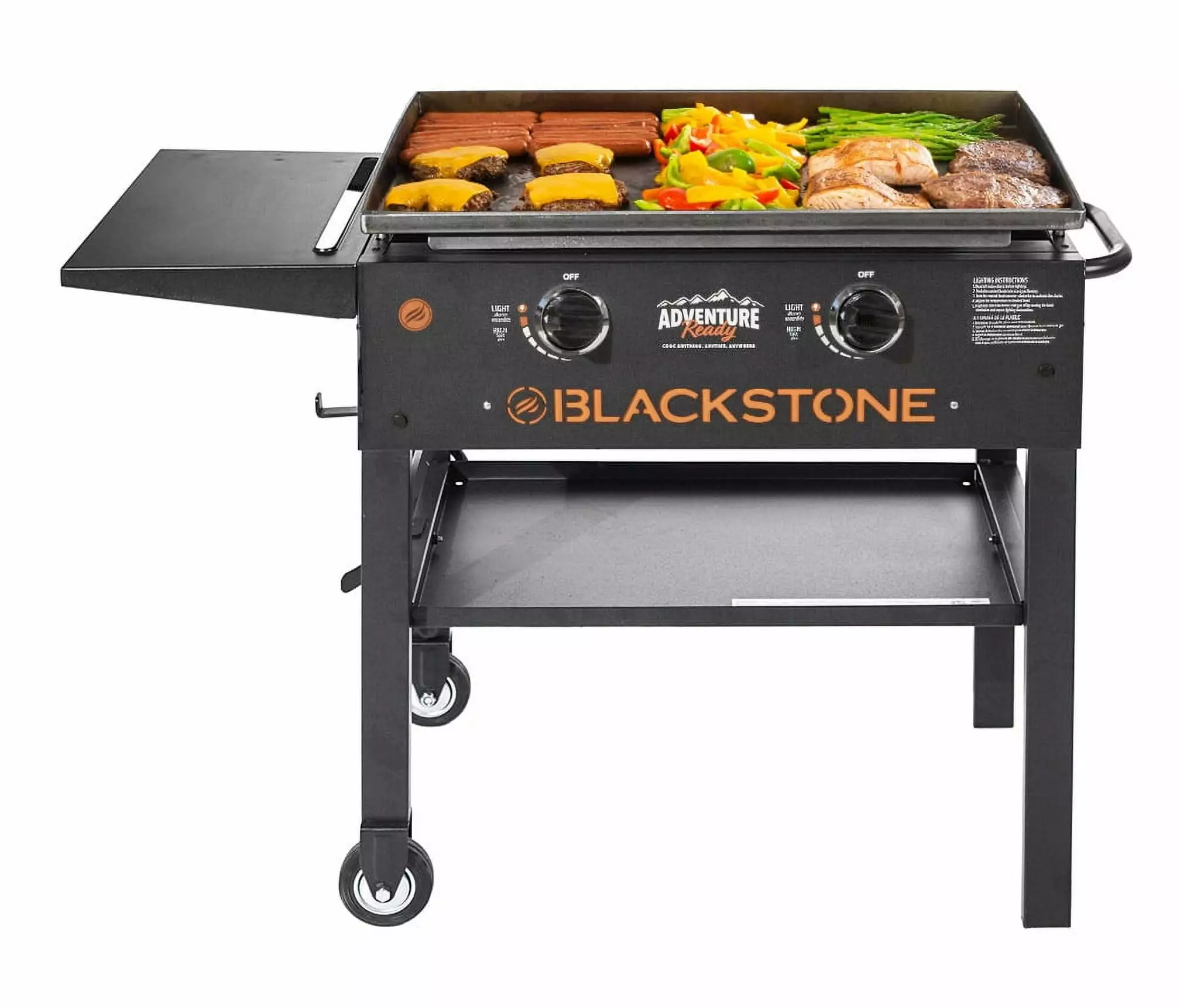 Blackstone Adventure Ready 2-Burner 28 Outdoor Griddle - Portable Flat Top Grill Camping and Tailgating