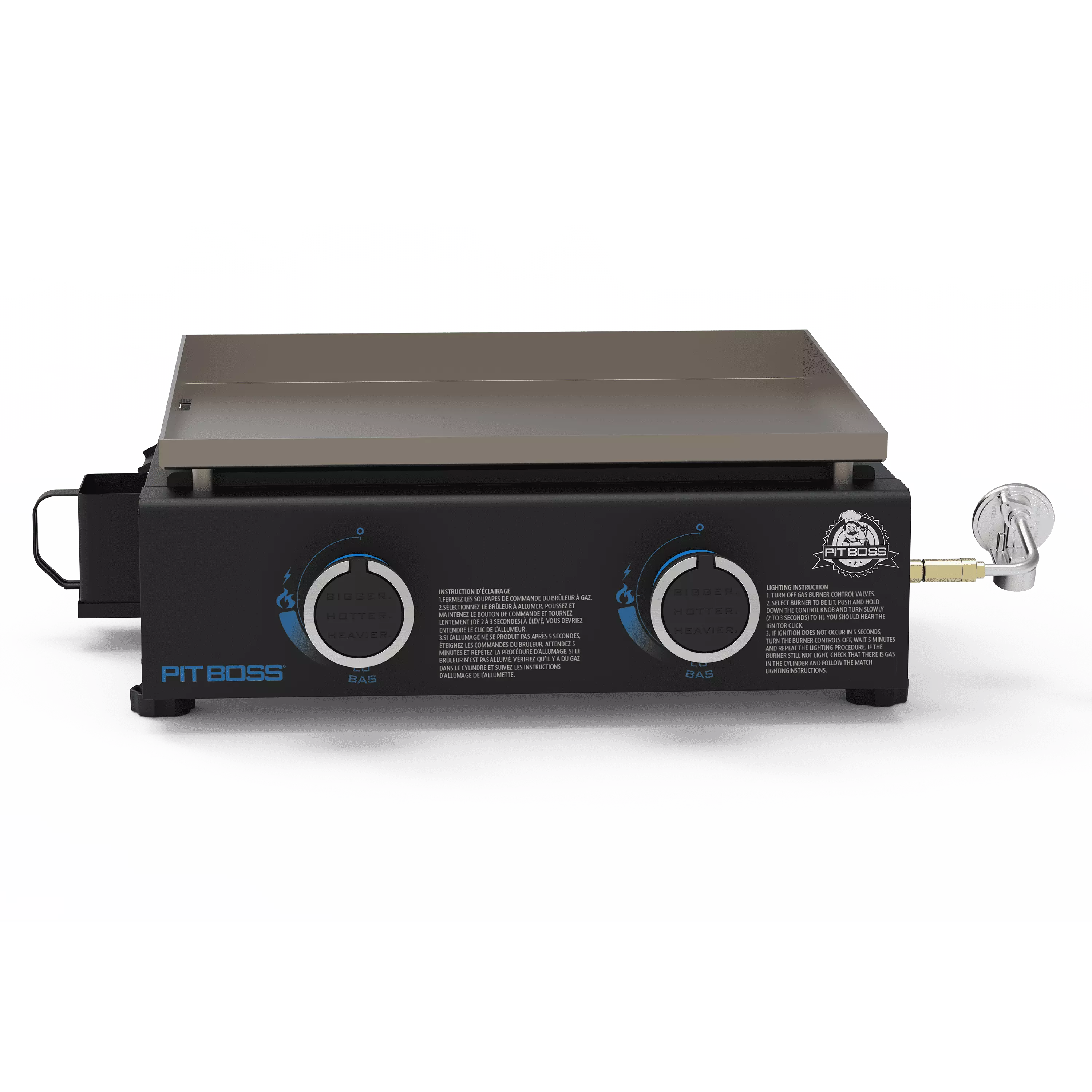 Pit Boss 2-Burner Tabletop Propane Gas Griddle - Compact Outdoor Cooking Grill Tailgating and Camping