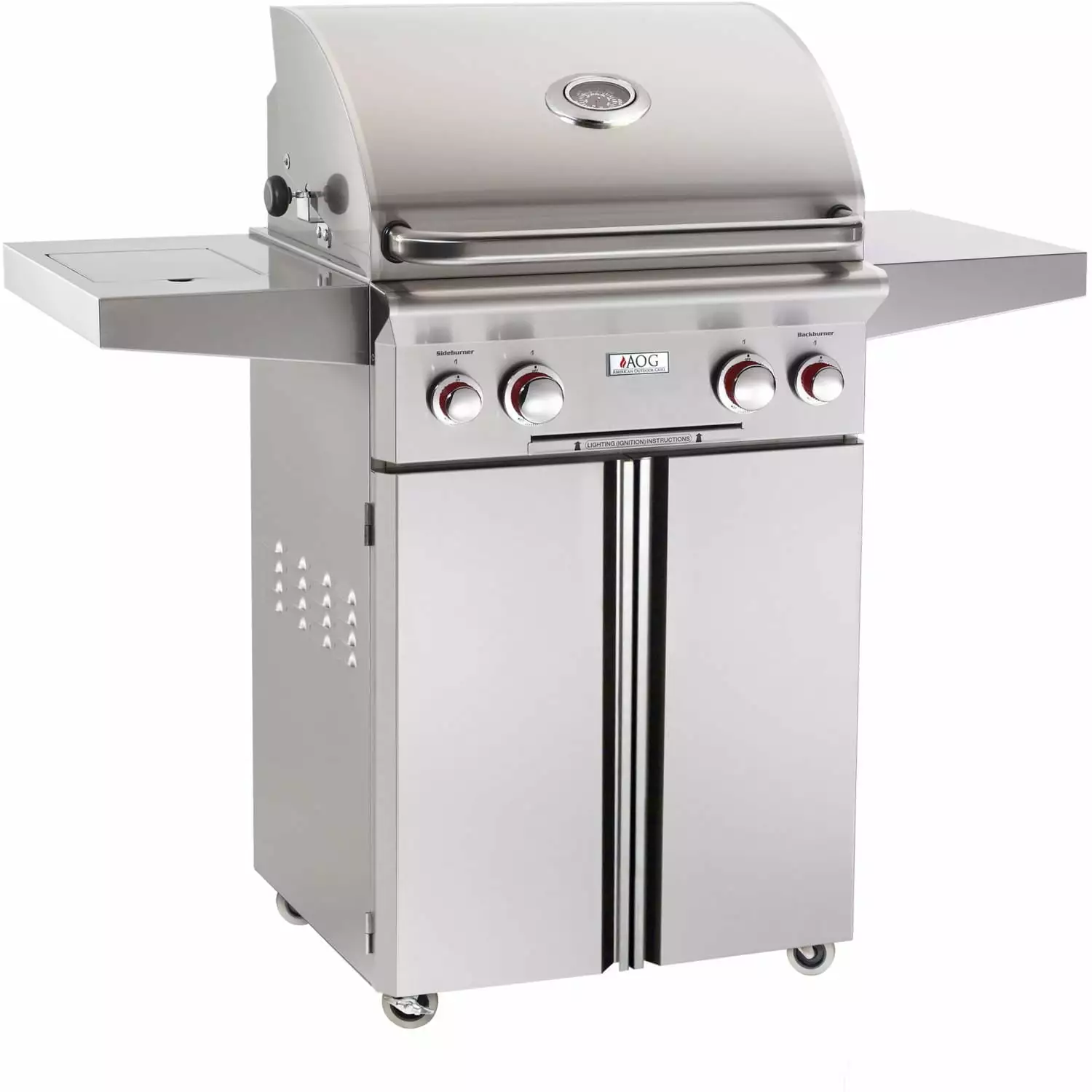 American Outdoor Grill 24PCT T-Series 24 Inch Propane Gas Grill Side Burner And Rotisserie Kit