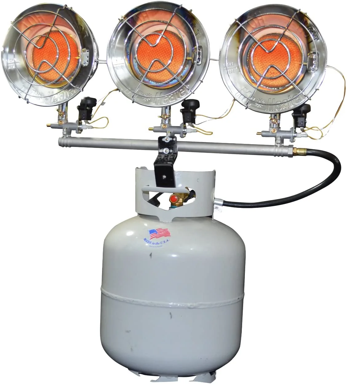 Mr Heater MH45T Propane Gas Triple Burner Tank Top Heater 45000 BTU Portable Outdoor Heater
