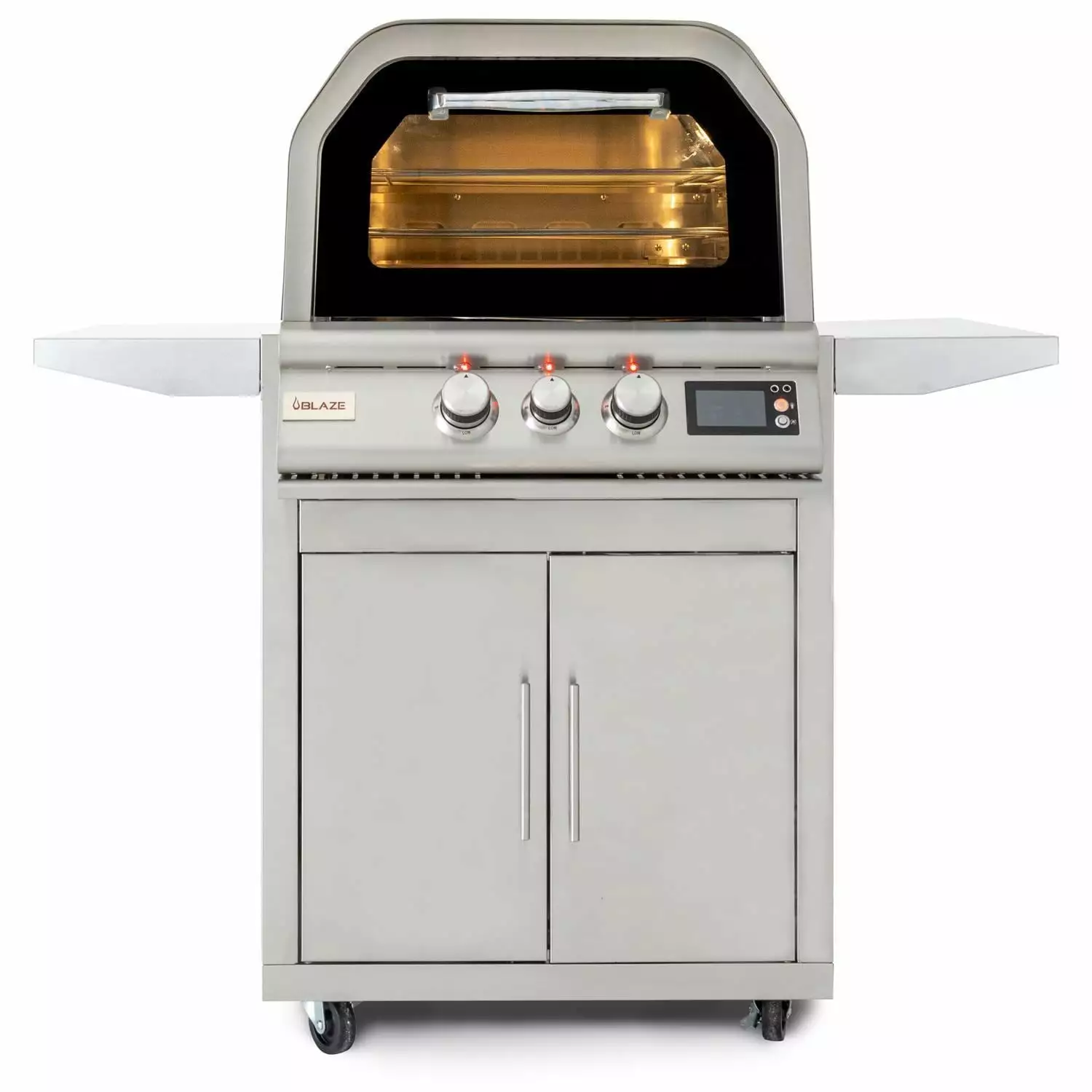 Blaze 26-Inch Freestanding Propane Outdoor Pizza Oven Rotisserie and Cart BLZ-26-PZOVN-LP
