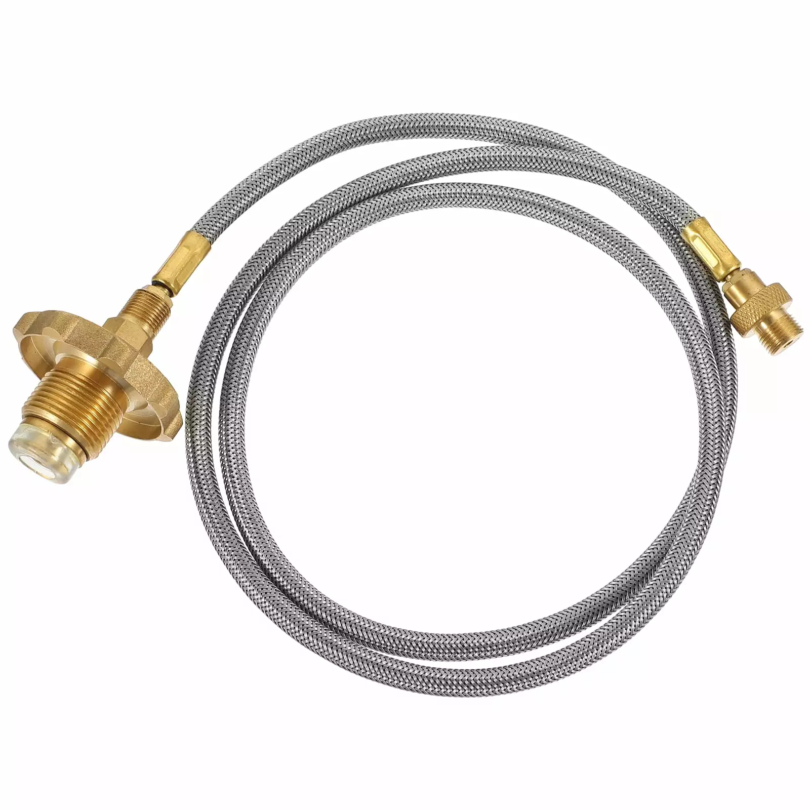 Propane Regulator and Hose Gas Grill Propane Pipe Braided Propane Hose Outdoor Camping(1m)