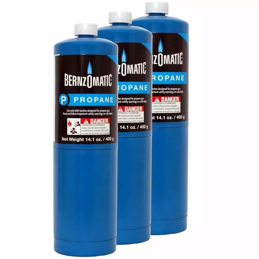 Bernzomatic Standard Propane Fuel Cylinder Pack 3 Burners