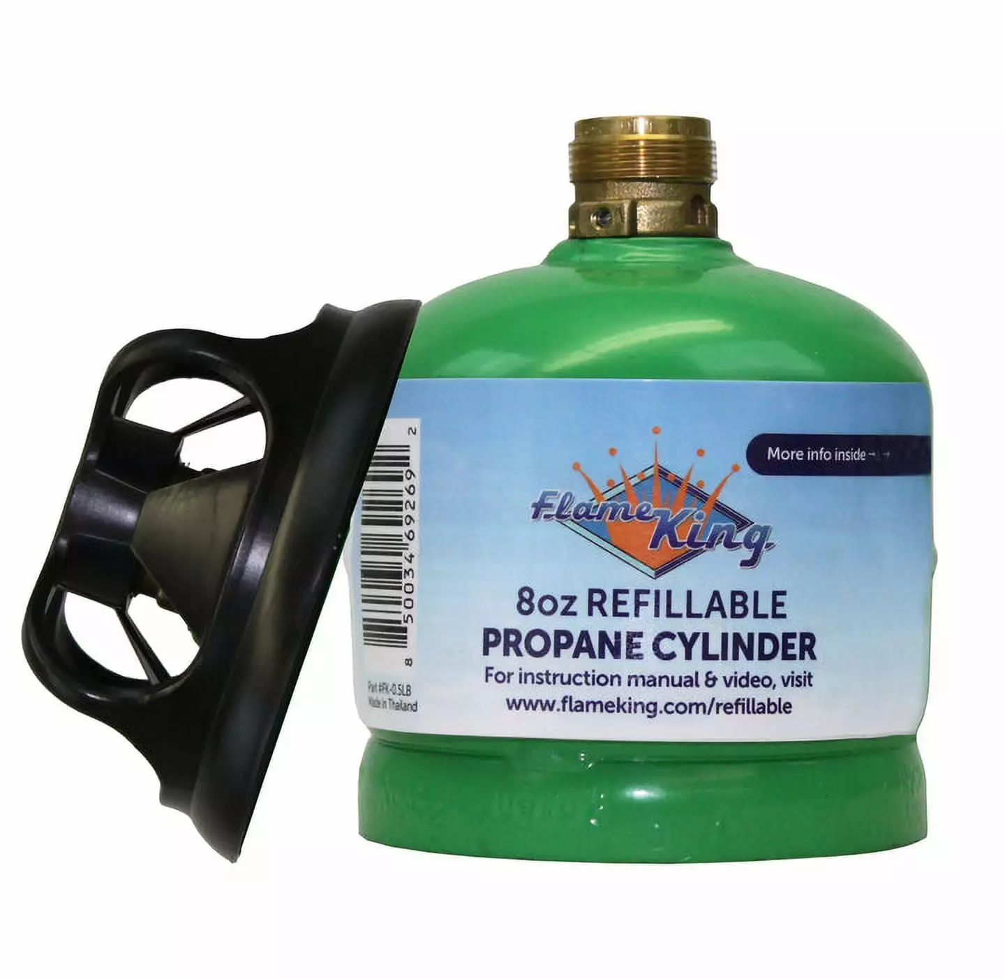 Flame King 1/2LB Refillable Empty Propane Tank Small Propane Lamps Lanterns and Camp Stoves FK-0.5LB