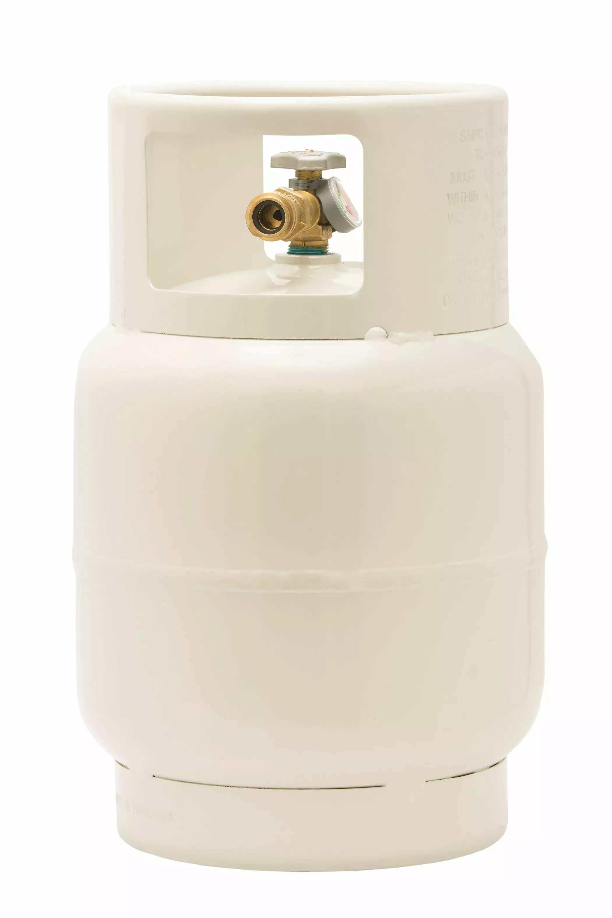 Flame King 20LB Empty Steel Floor Buffer Propane Tank Cylinder Vapor Valve & Level Gauge