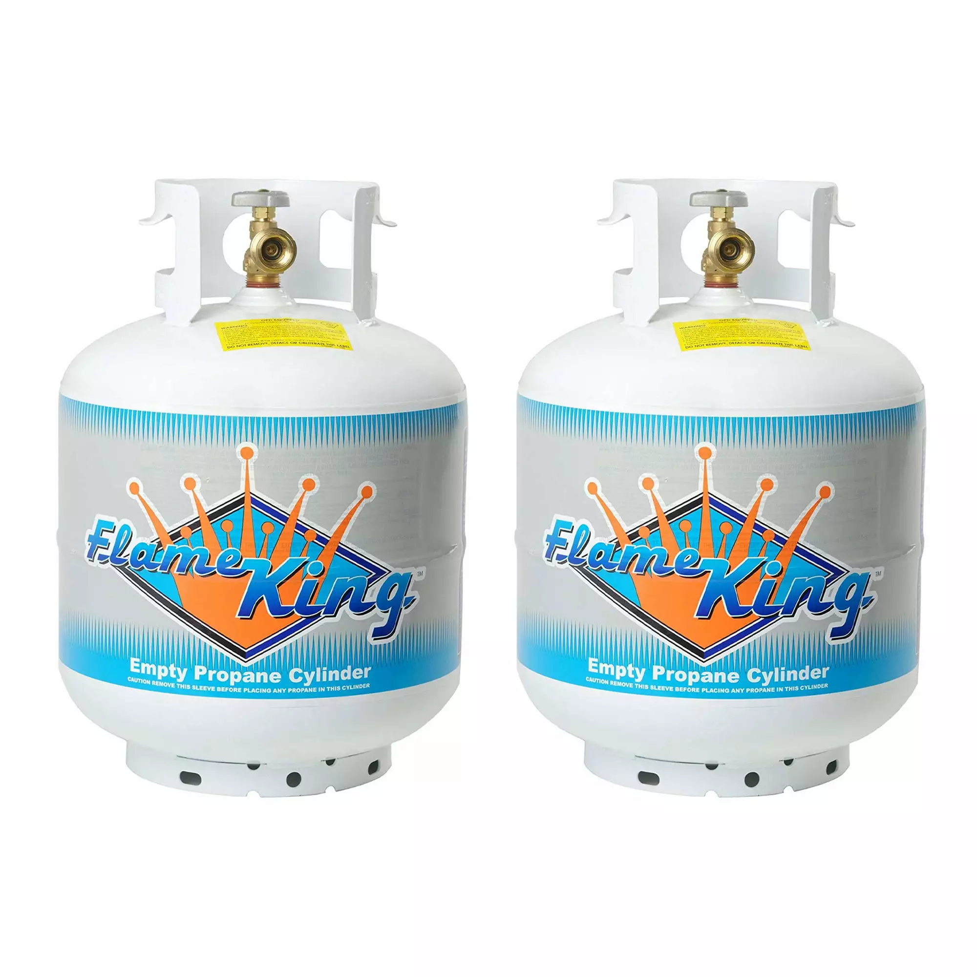 Flame King 20-Pound Ready-to-Fill Empty LP Propane Cylinder Tank 2 Pack