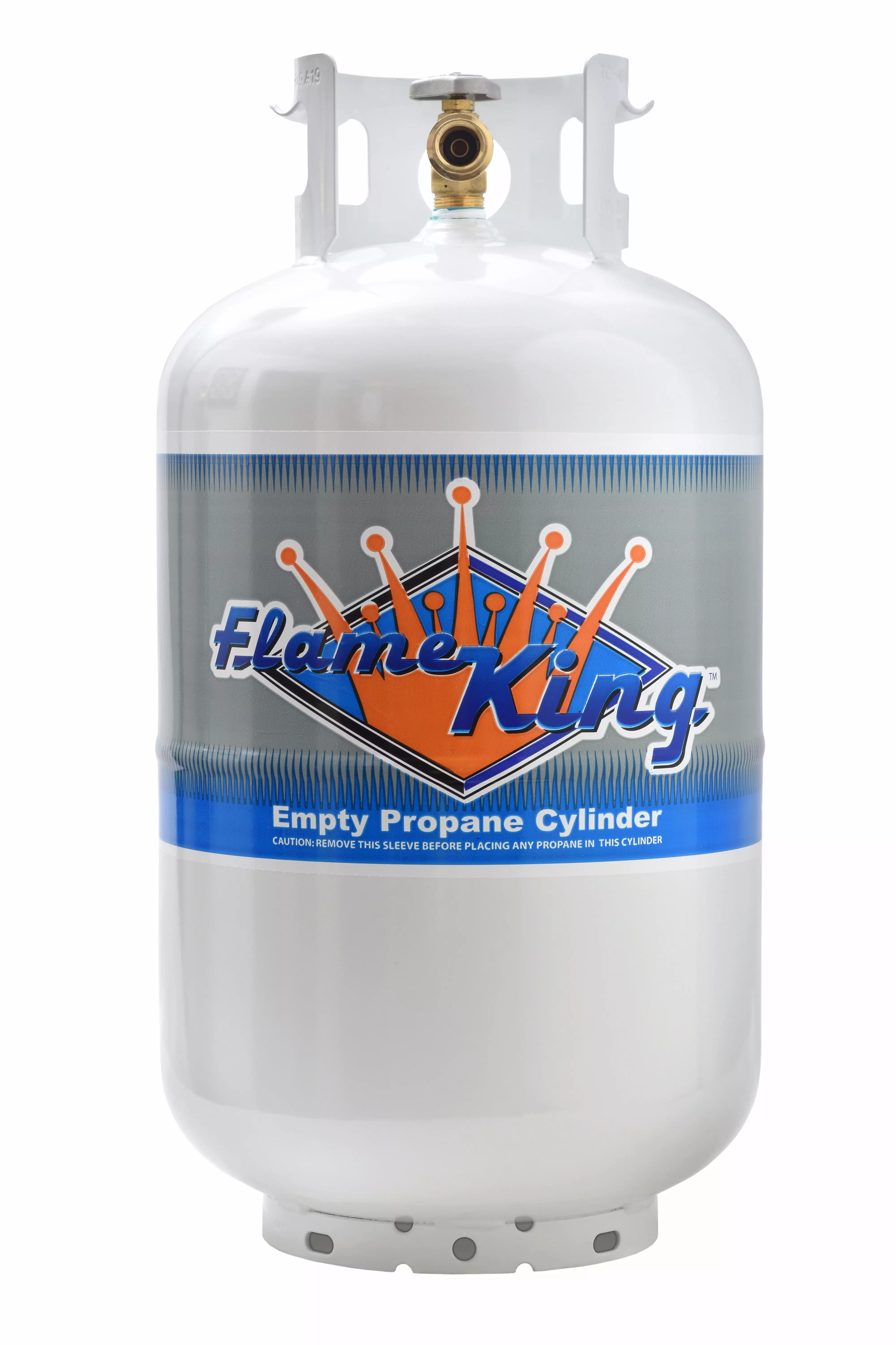 Flame King 30LB Empty Steel Propane Tank Type 1 OPD Valve