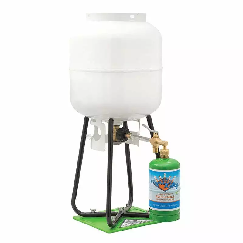 Flame King Eco Friendly 1lb Refillable Propane Cylinder Kit Ships Empty