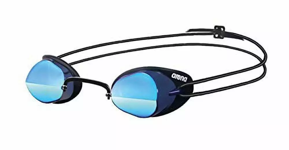 Arena Swedix Mirror Race Swim Goggles Smoke Blue Black One Size Anti-Fog UV Protection