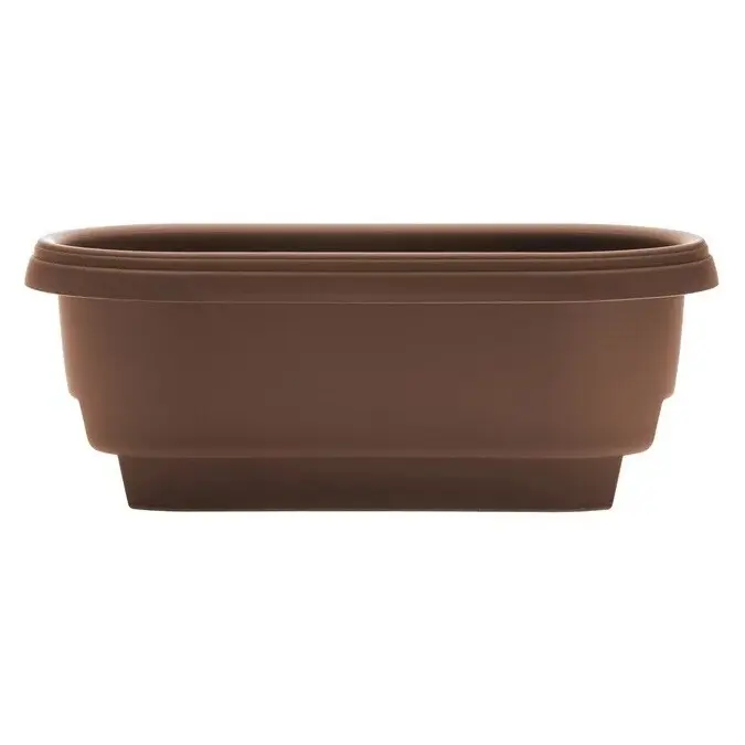 Bloem Deck Rail Planter Chocolate 24 Inch Patio Hanging Garden Planter