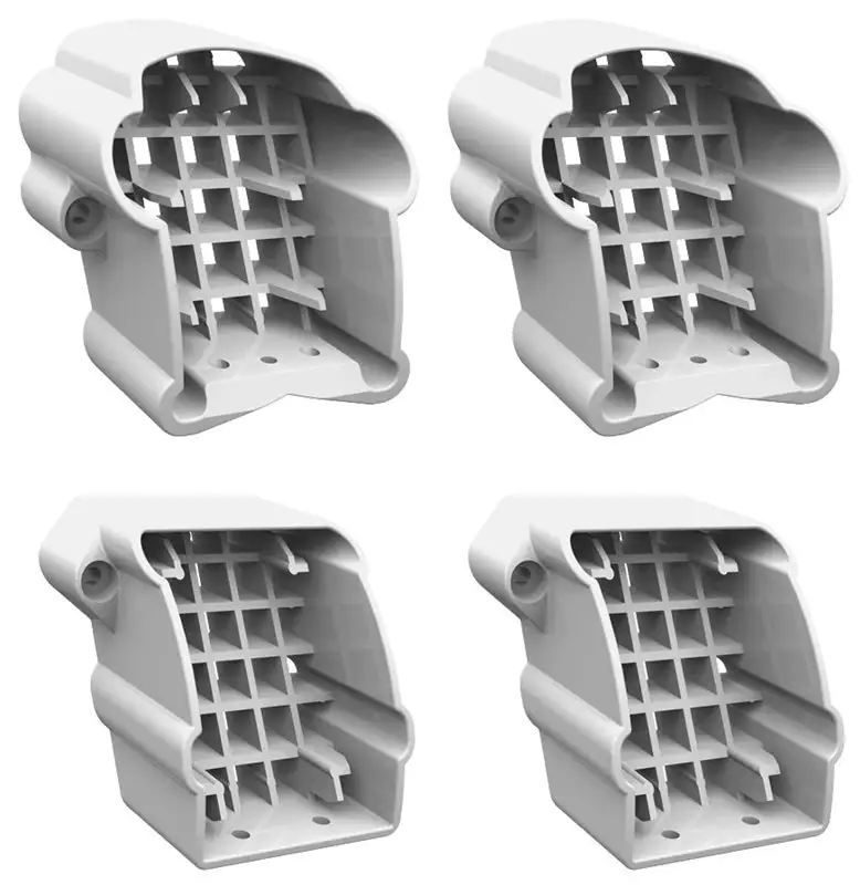 Xpanse 73013838 Premier Series Rail Stair Bracket White 4 Count Heavy Duty Support