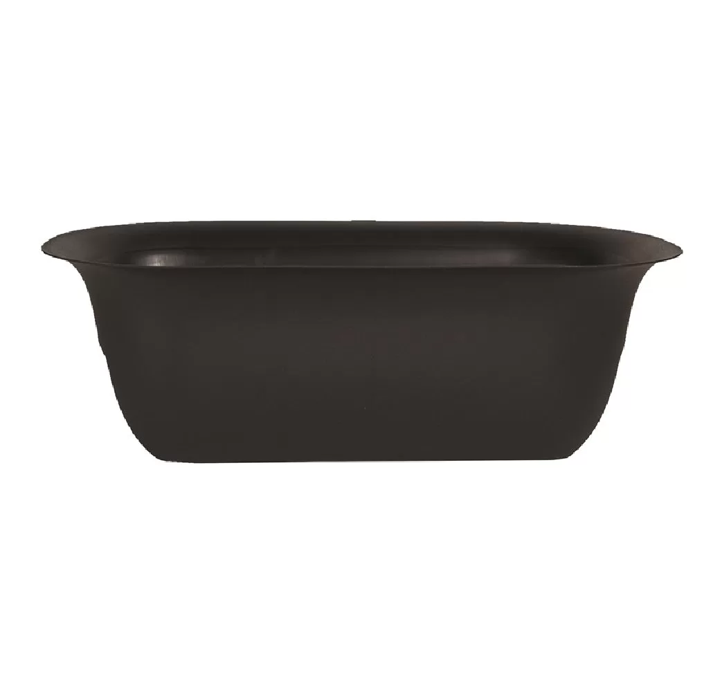 Bloem MR2400 Modica Deck Railing Planter Black 24 Inch Outdoor Flower Box