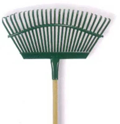 Aluminum Handle Lawn Rake 19 Inch Lightweight Garden Tool Leaves and Debris