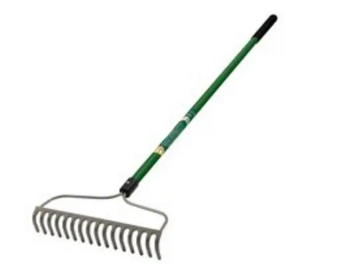 Landscapers Select 34583 Bow Rake Black/Grey/Green 60-Tine Heavy Duty Raking