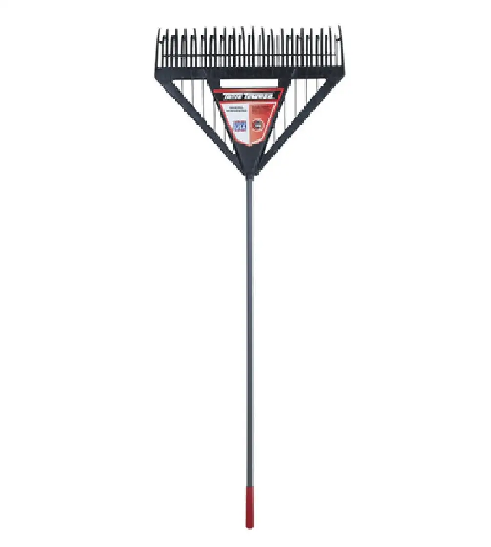 True Temper 2704000 26 Inch Dual Tine Poly Leaf Rake Lightweight Garden Tool