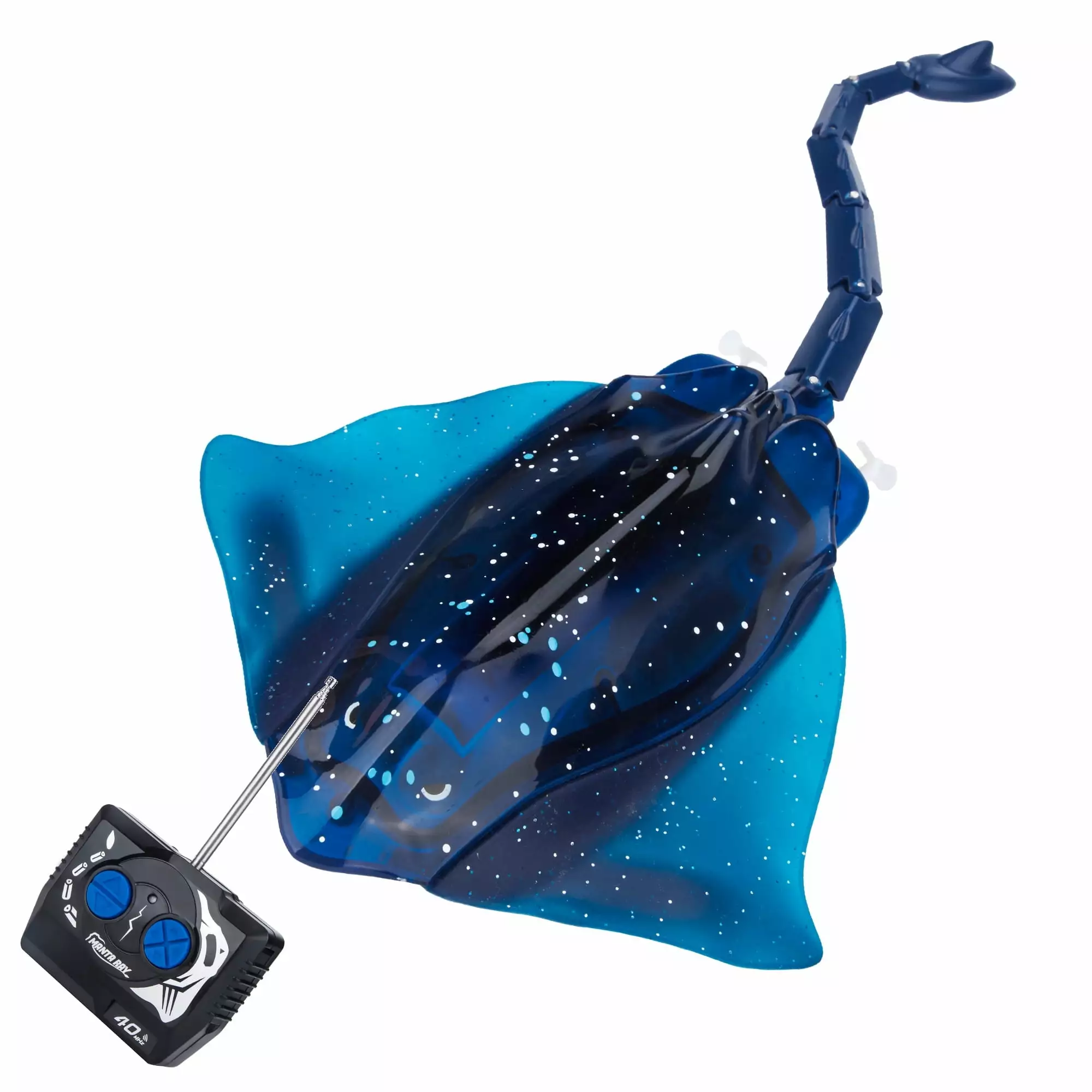 Contixo Remote Control Fish Toys Water Swim Pool Shark Boat Ages 3-12 Blue