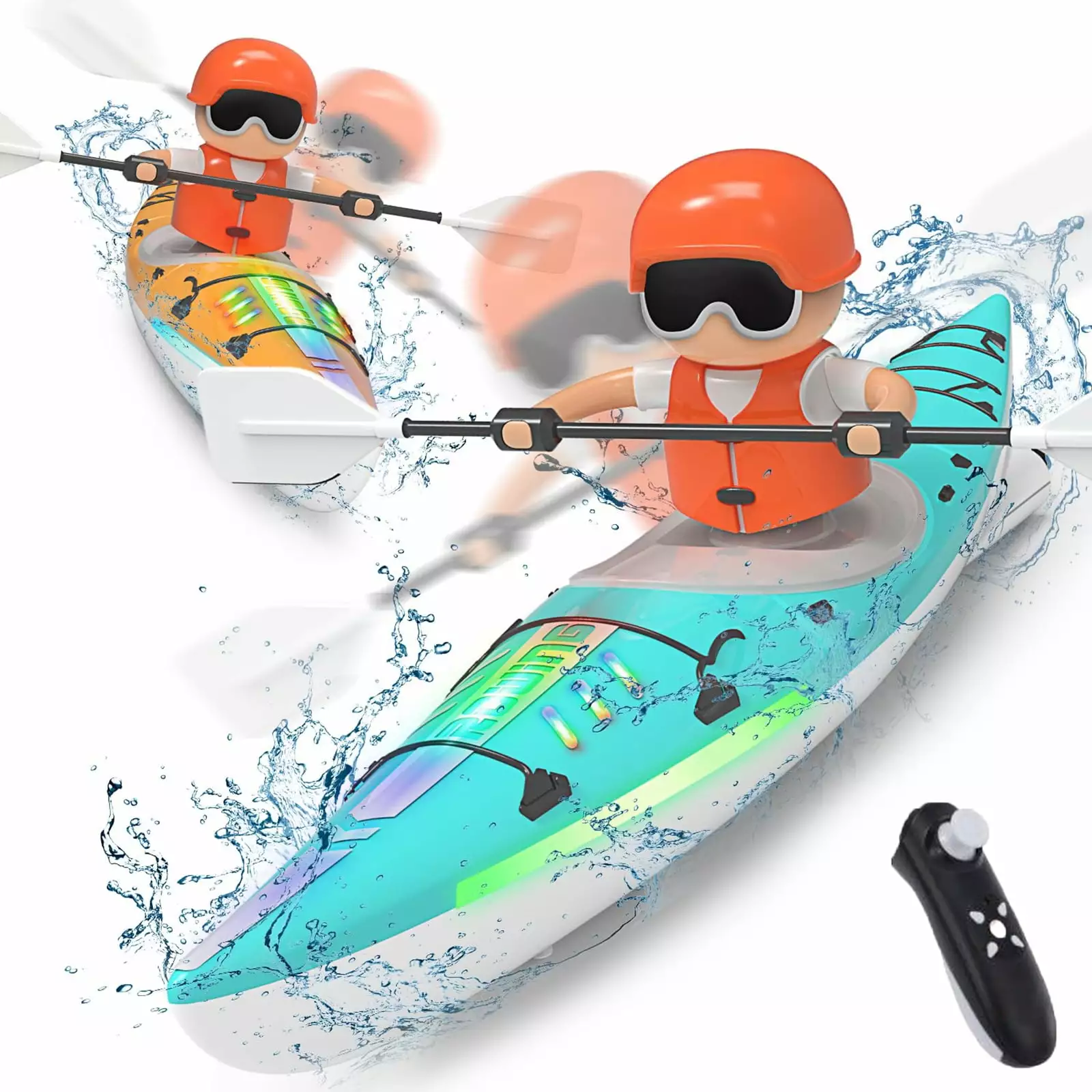 Banome RC Boat Adults Kids 2.4Ghz Remote Control Fast Stunt Toy LED Light