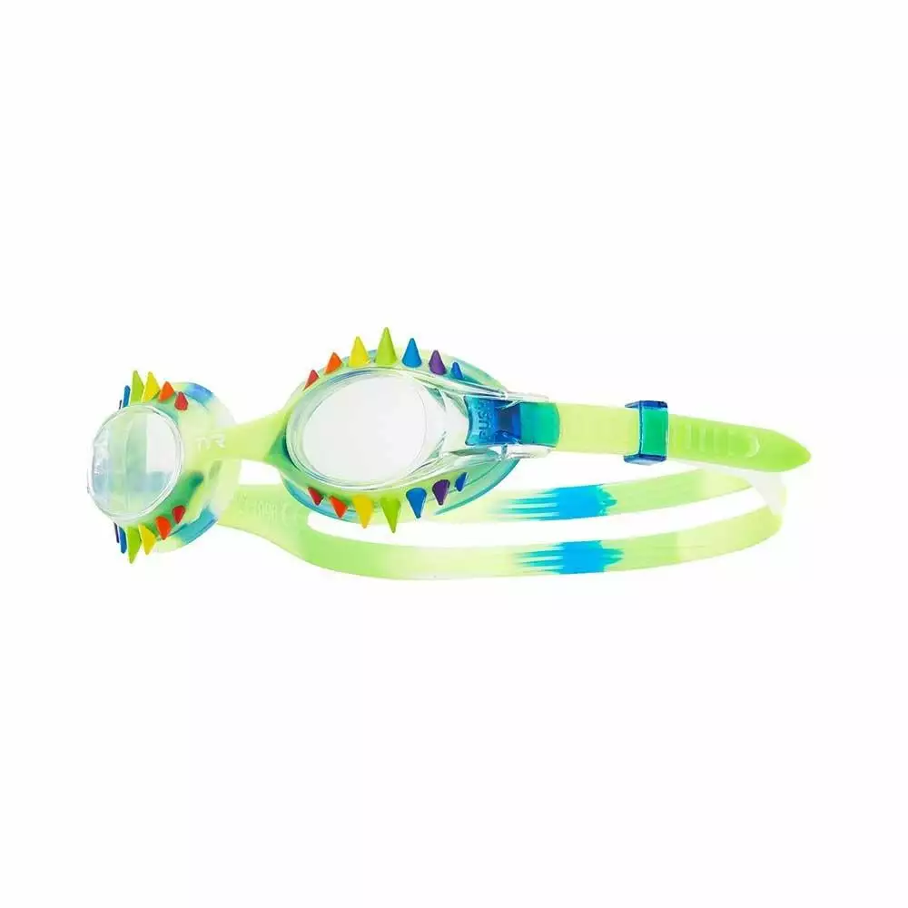 TYR Simple Tie Dye Rainbow Blue Green Swimming Sport Goggles Anti-Fog UV Protection