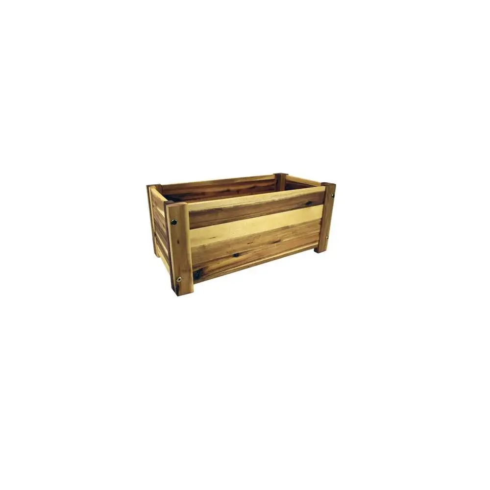 Avera AWP413190KD Rectangular Planter 19 Inch Natural Wood Garden Box