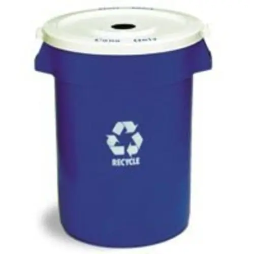 Continental 3200-1 Commercial Huskee 32 Gallon Blue Recycle Container