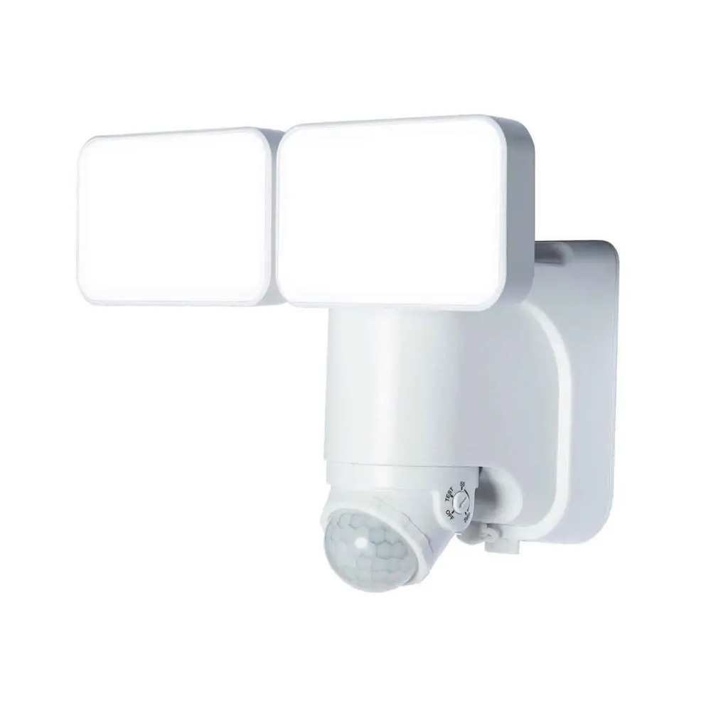 Solar-Powered LED Outdoor Security Light 180° Motion Sensor, White