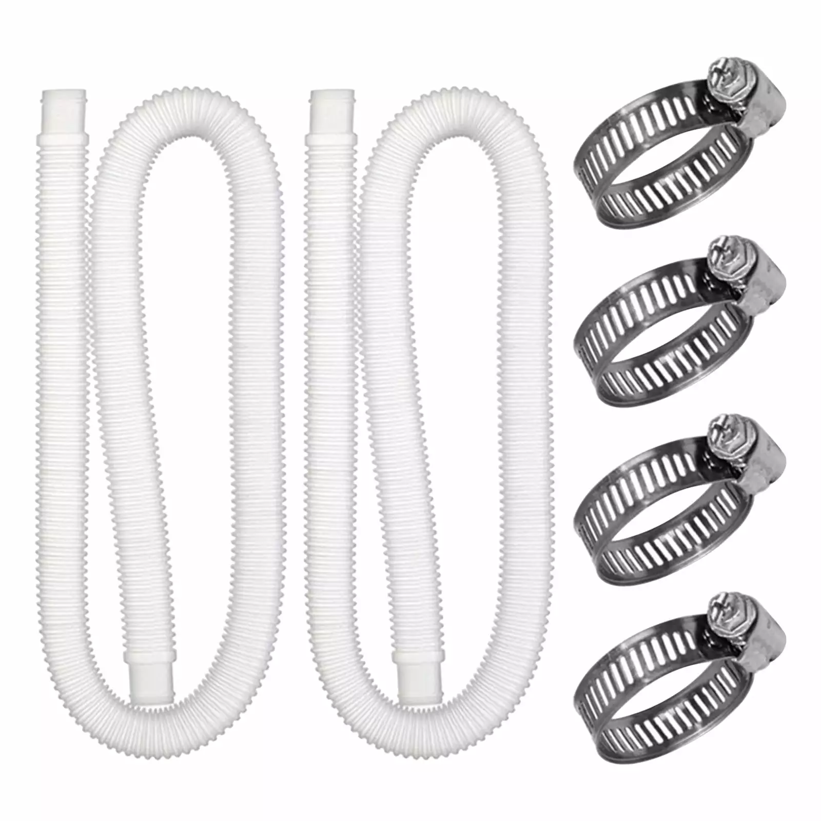 2024 Upgraded 2-Piece Set 1.25-Inch Pool Hose 59-Inch Long Accessory Pool Pump Replacement Hose Above Ground Pool Filter P...
