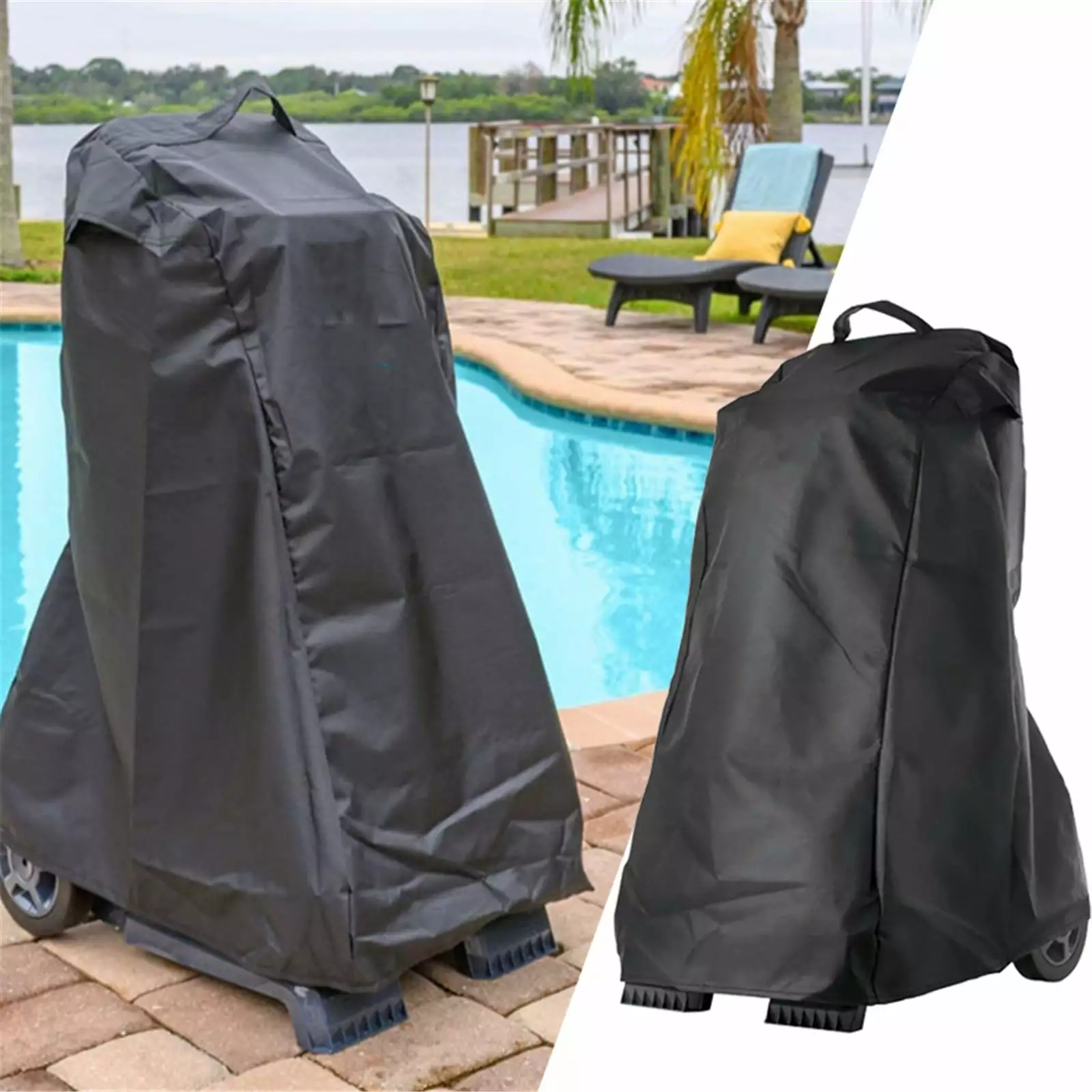 Accaprate Automatic Pool Cleaner Cover Multipurpose Protective Cover Robotic Pool Cleaners Black