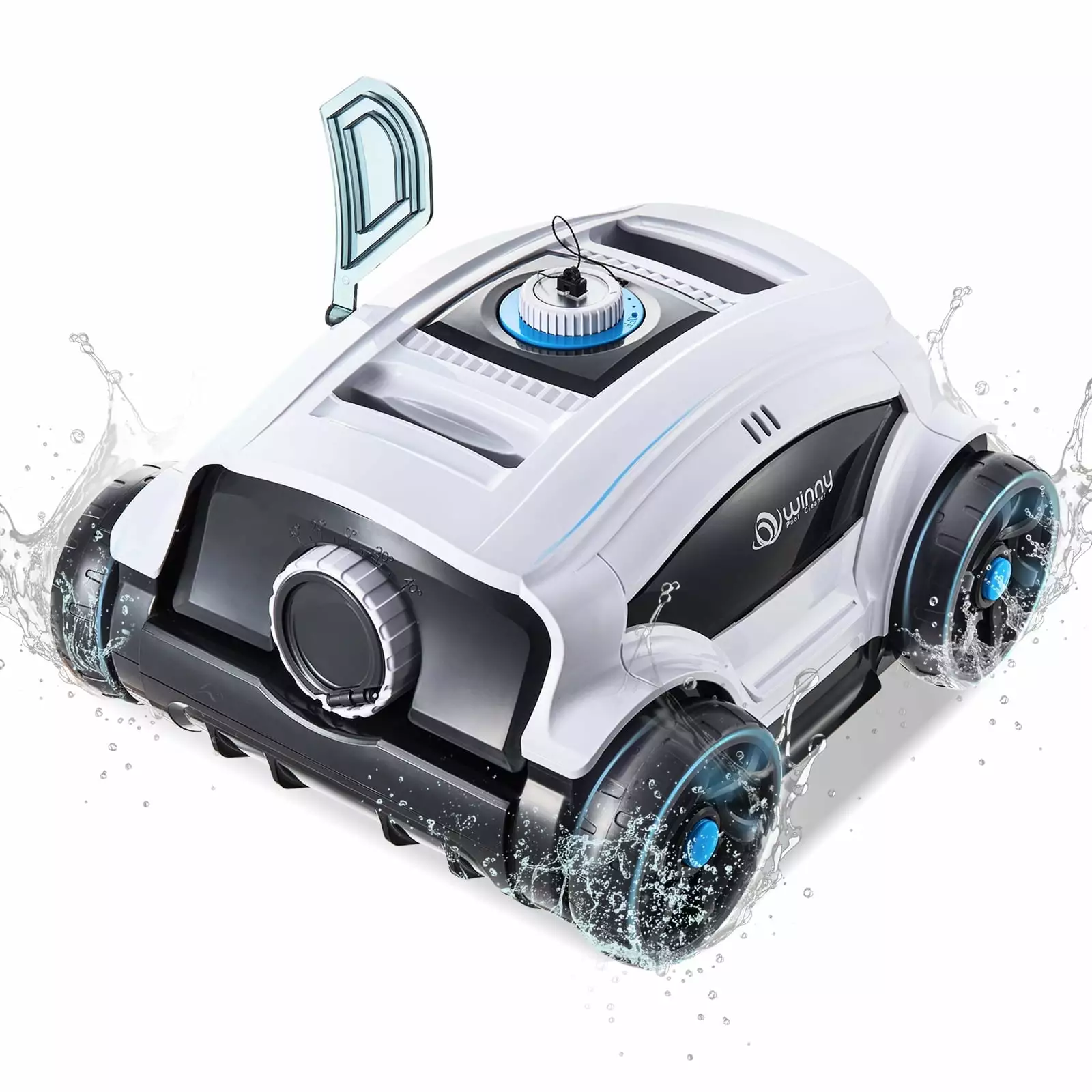 Winny Cordless Robotic Pool Cleaner 45W Boosted Power and Self-Parking Technology