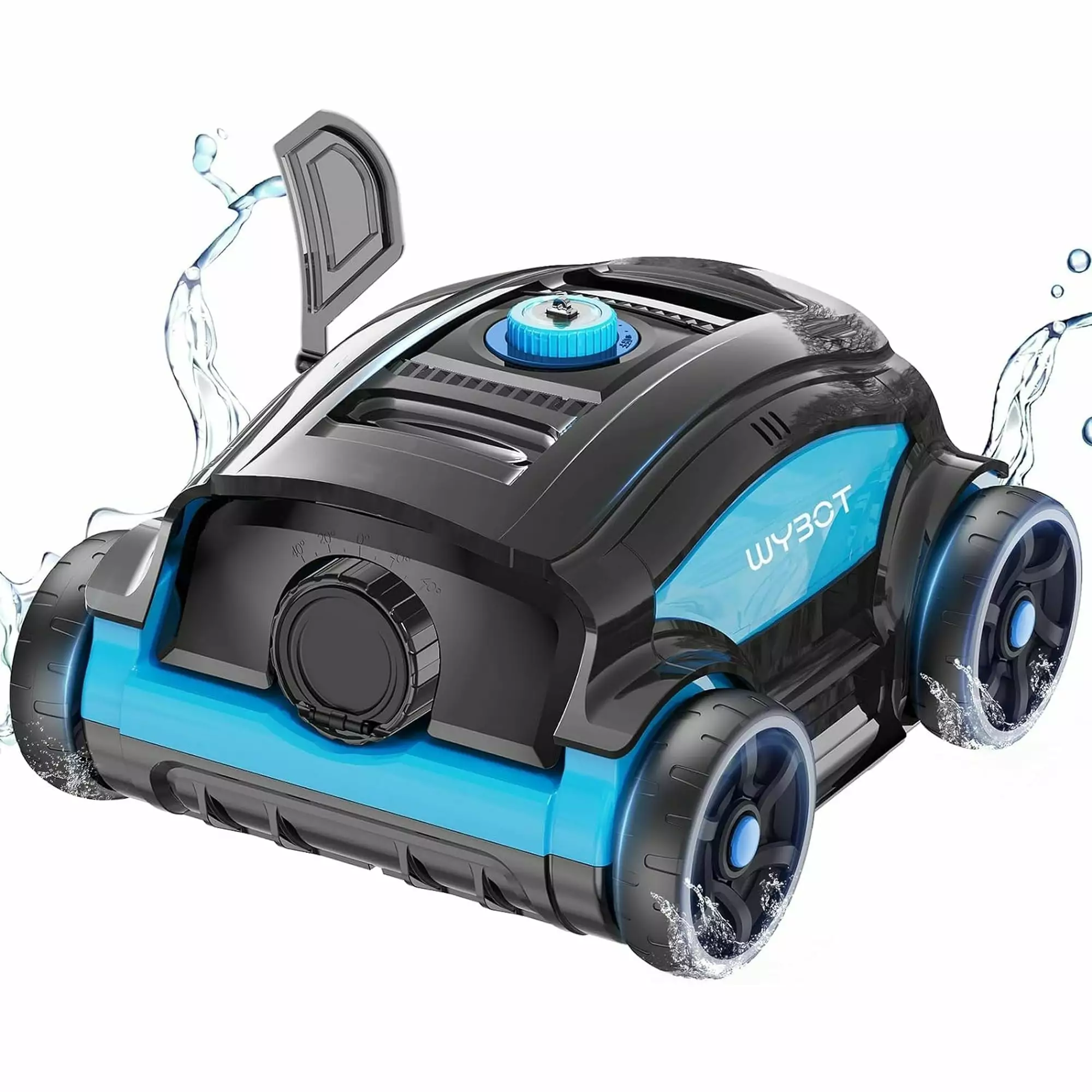 Wybot Robotic Pool Cleaner Cordless Vacuum 45W Boosted Power Pools up to 1300 Sq.ft