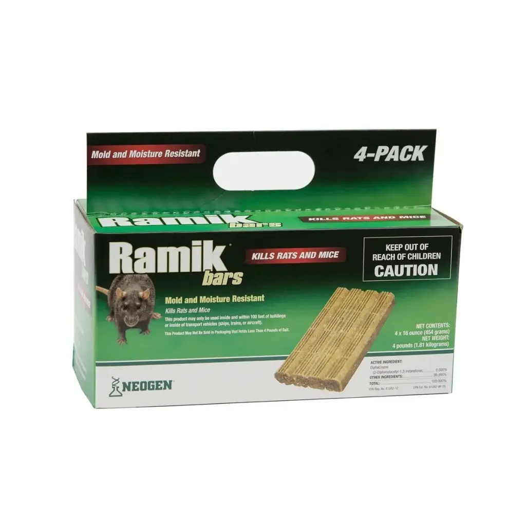 Ramik Bars 4 x 16 oz 4 lb Rodent Bait Pest Control