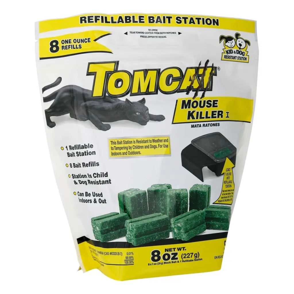 Tomcat Mouse Killer Refillable Bait Station 8 Count
