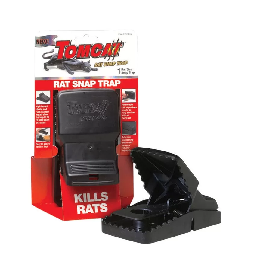 Tomcat 33525 Rat Snap Trap Effective Rodent Control Home and Garage