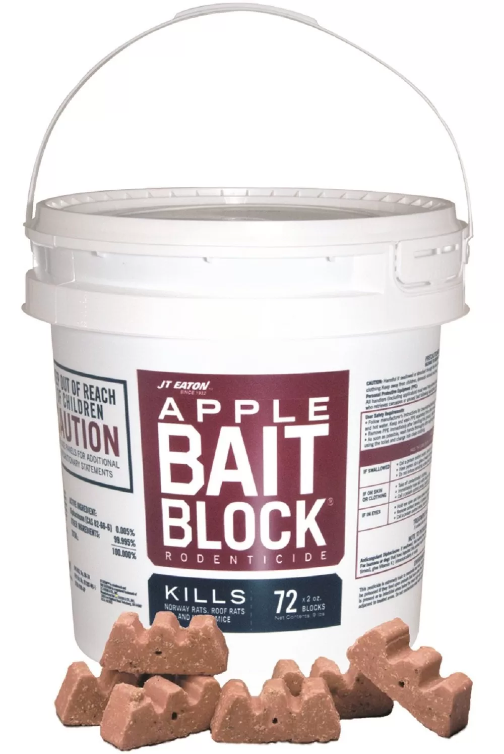 JT Eaton 709AP Apple Flavor Bait Block Rodenticide Mice and Rats 9 Lb