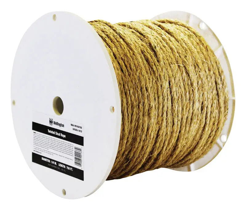 Koch 1/4 . D X 600 ft. L Natural Twisted Sisal Rope Crafts and DIY Projects