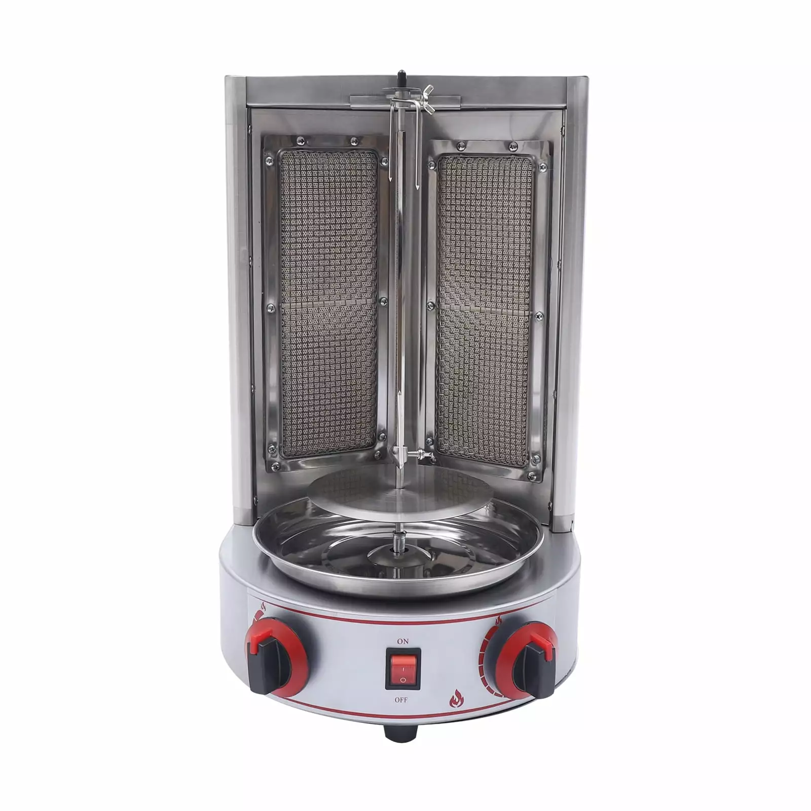 Anqidi 3KW Vertical Gas Broiler Shawarma Machine Stainless Steel Auto Spinning Doner Kebab Grill