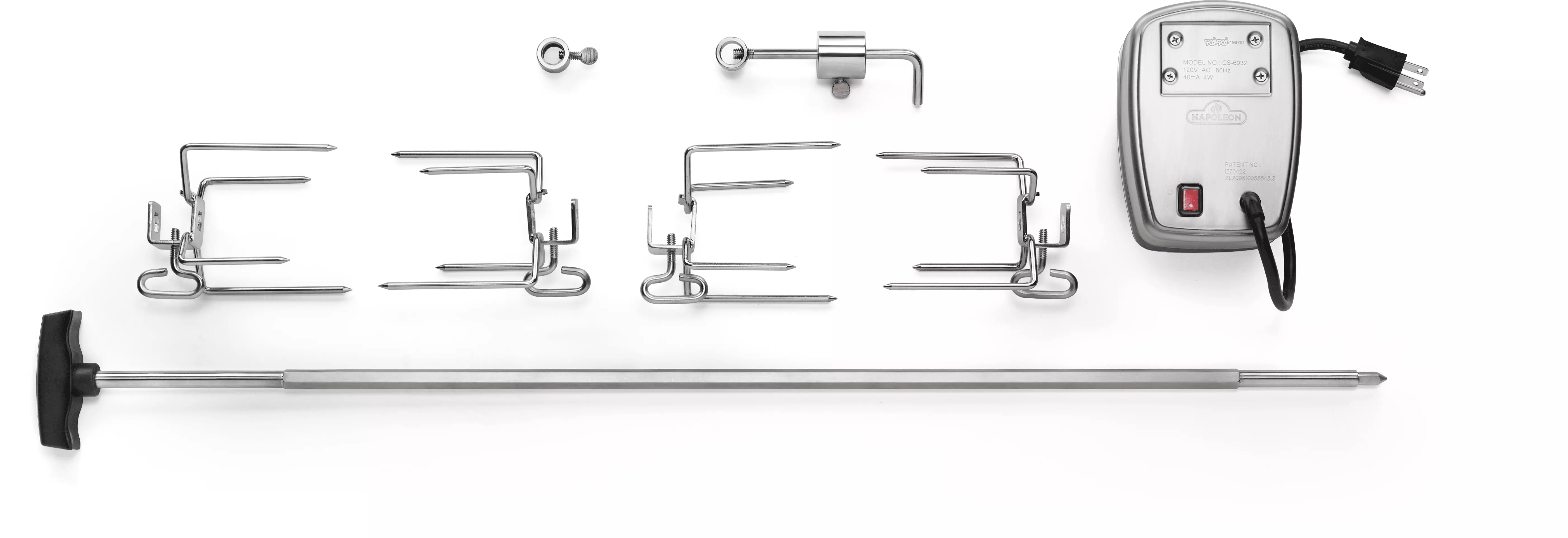 Commercial Grade Rotisserie Kit Large Grills Heavy Duty BBQ Accessories Napoleon