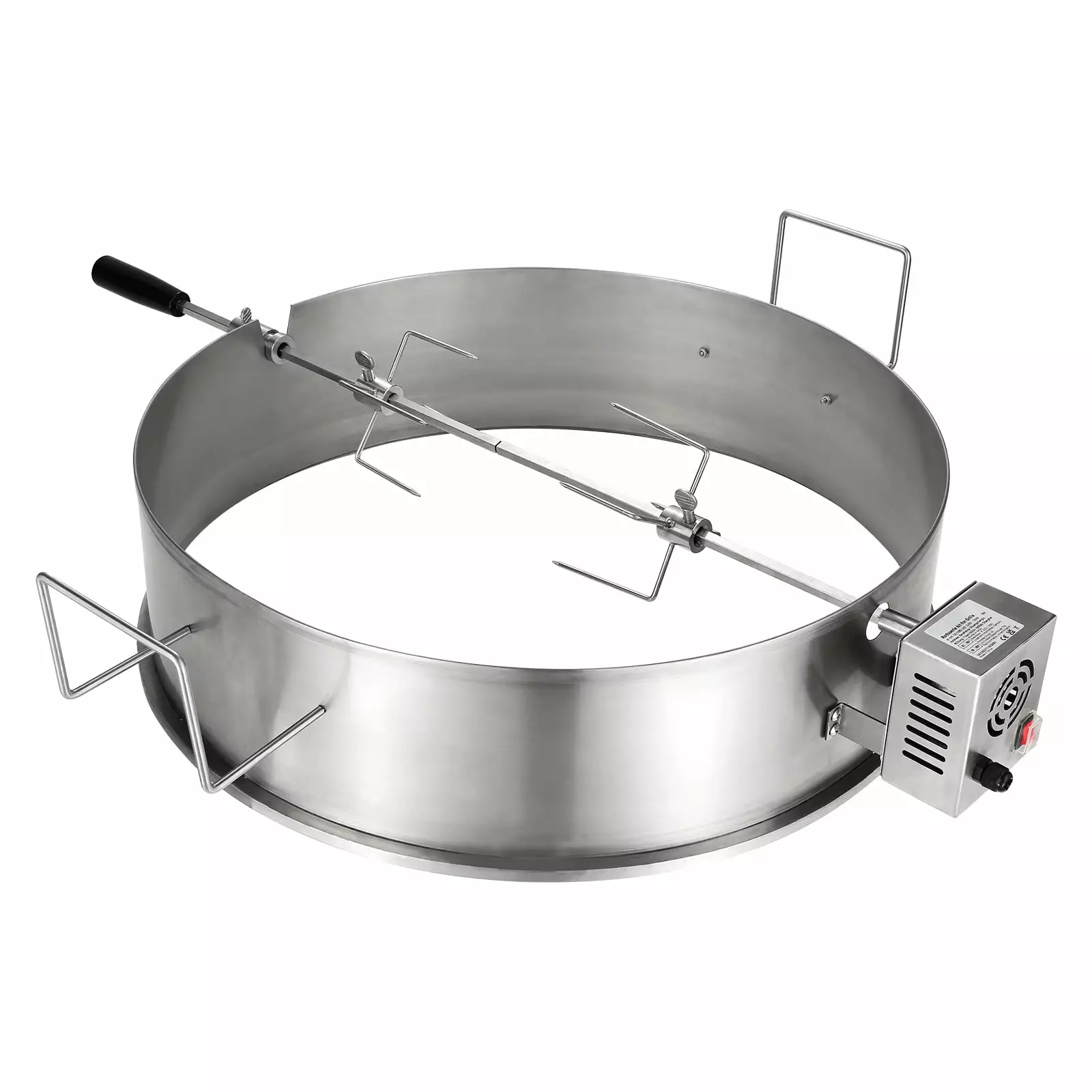 SKYSHALO BBQ Rotisserie Ring Kit 22 Kettle Charcoal Grills Stainless Steel Accessory