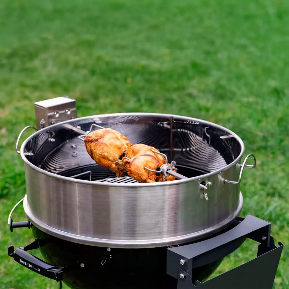 SnS Grills Slow 'N Sear Rotisserie Kit Stainless Steel 22 Kettle Grills Slow ??N Sear