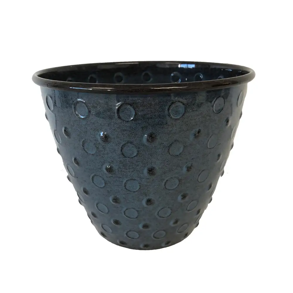 Robert Allen Mandalay Round Planter 12 Inch Indoor Outdoor Garden Pot