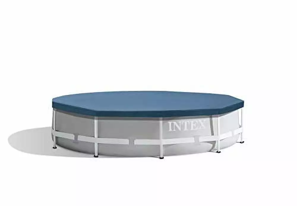 Intex Round Metal Frame Pool Cover Blue 10 ft Above Ground Pools