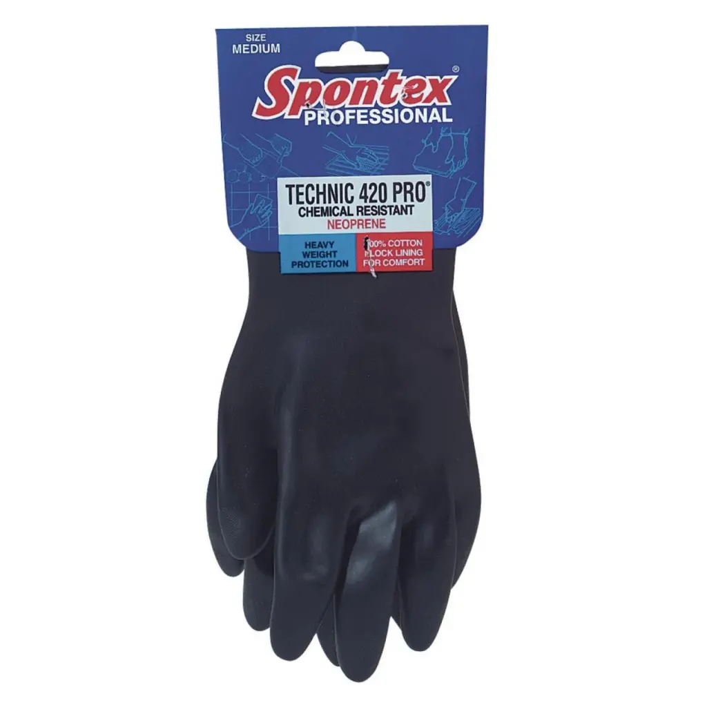 Spontex Technic 420 Pro XL Neoprene Rubber Glove Heavy Duty Cleaning and Protection