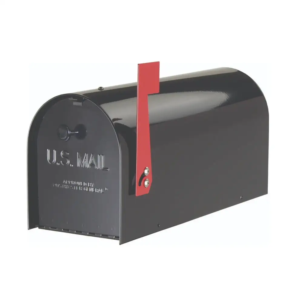 Gibraltar MB801BAM Rural Mailbox Black - Durable Outdoor Mailbox