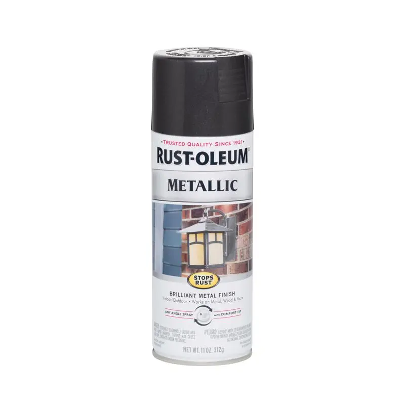 Rust-Oleum Stops Rust Black Night Spray Paint 11 oz Pack 6