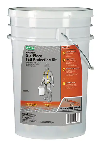 MSA Safety Works 10095901 Workman Six-Piece Fall Protection Kit