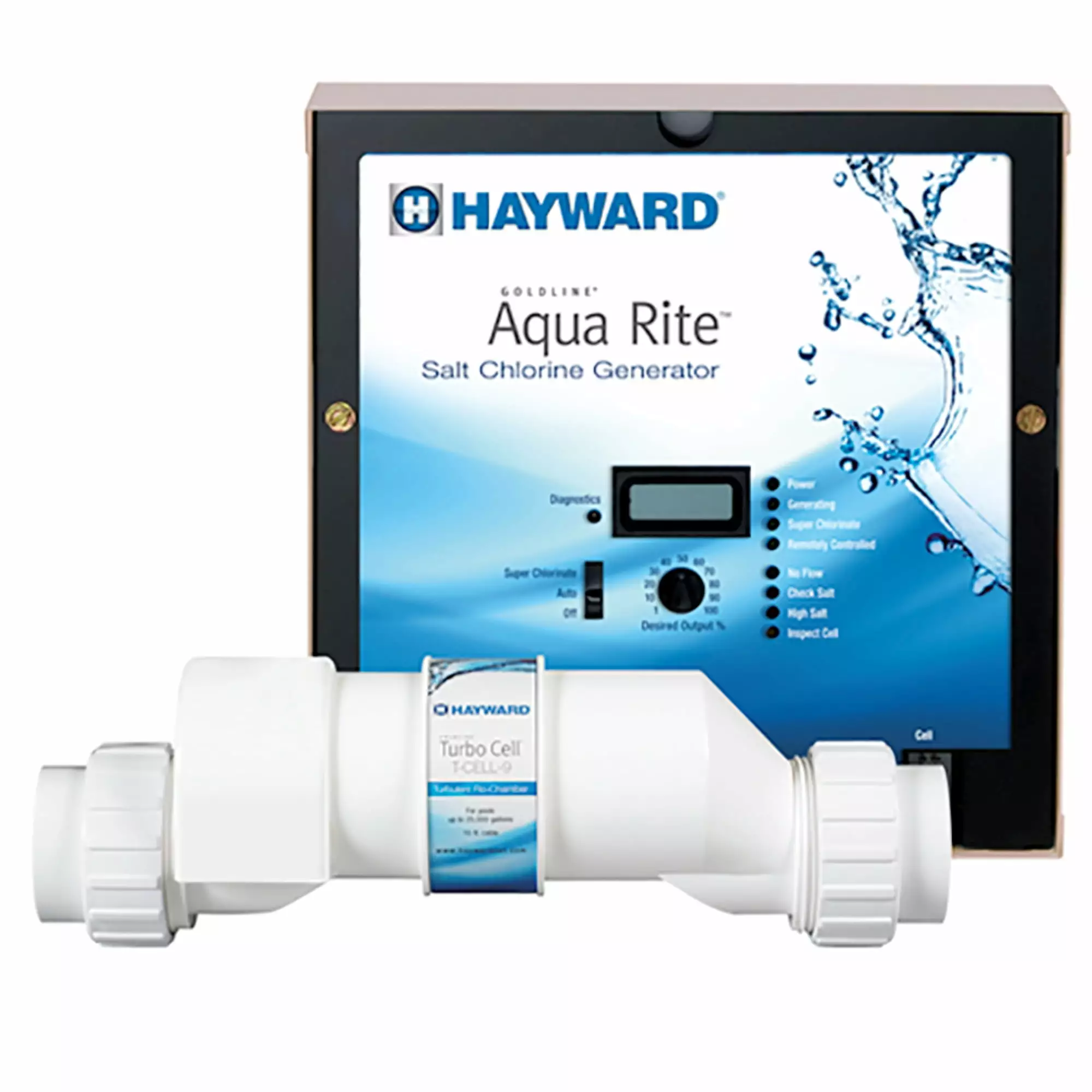 Hayward AquaRite T-CELL-3 Salt Chlorinator 15000 Gallon Ground Pools Digital Display 15