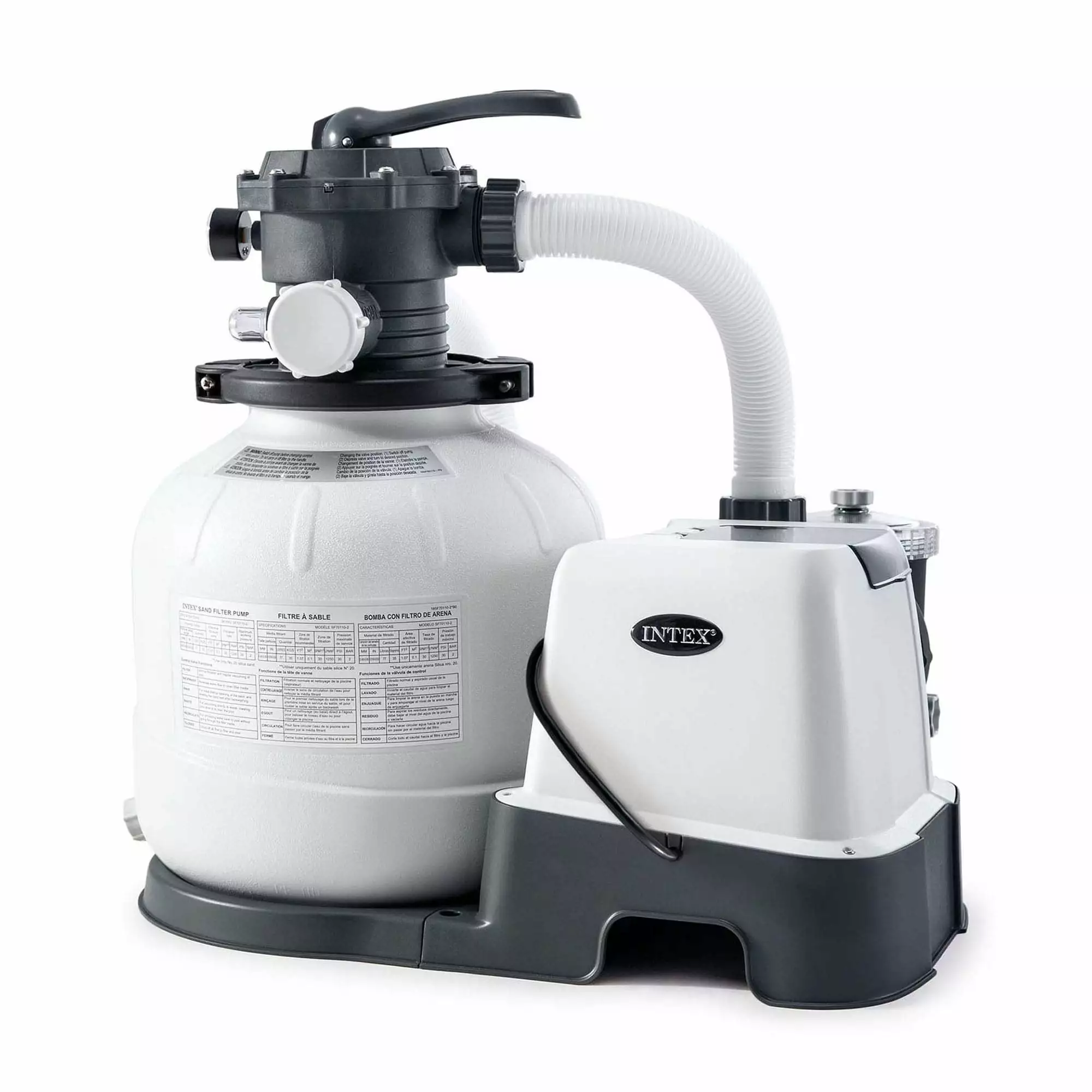 Intex 26675EG 1600 GPH Krystal Clear Pool Saltwater System and Sand Filter Pump 1